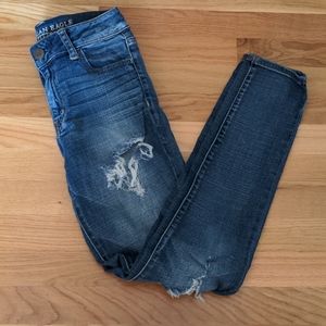 AE distressed hi rise jegging